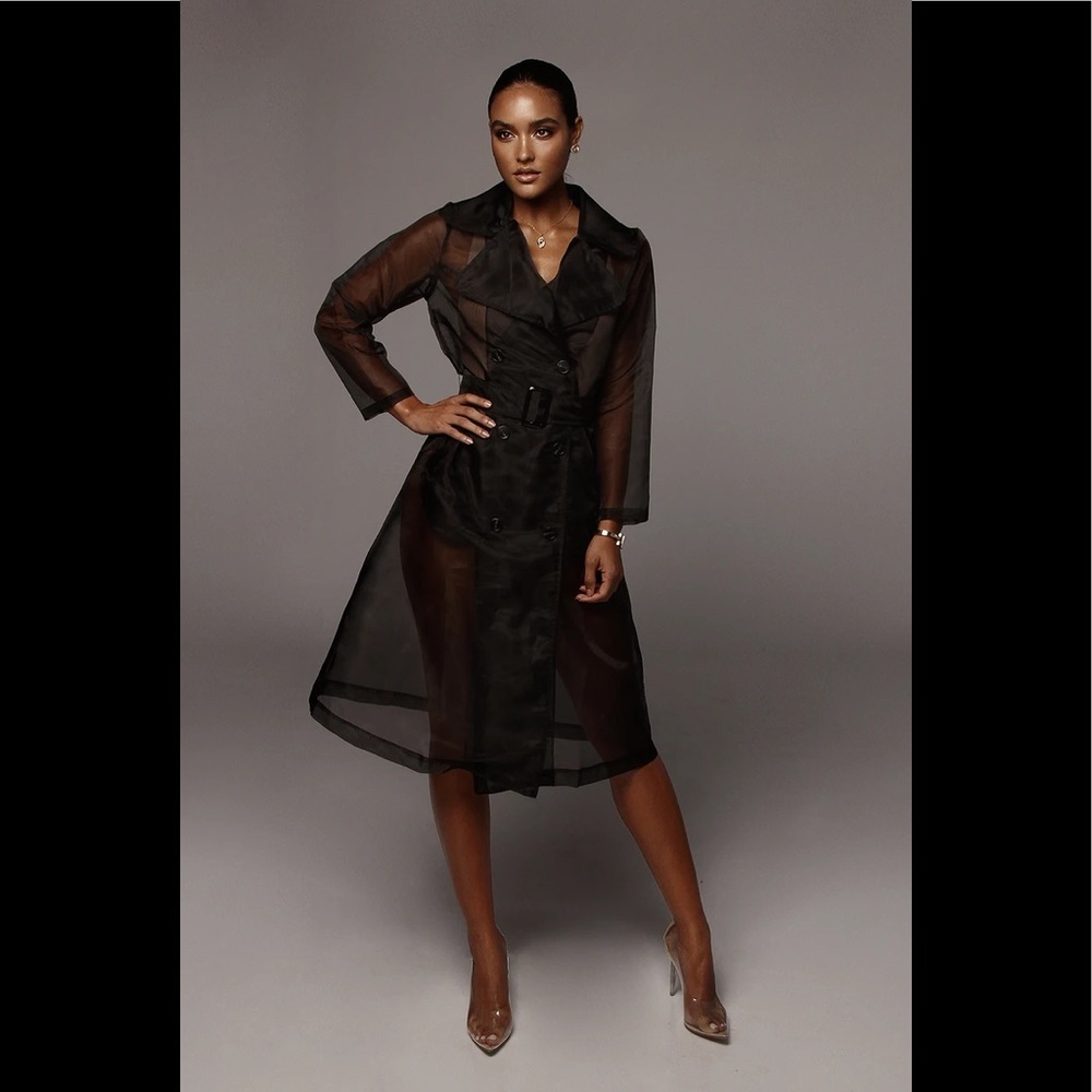 NWT Black Cornwall Sheer Coat
